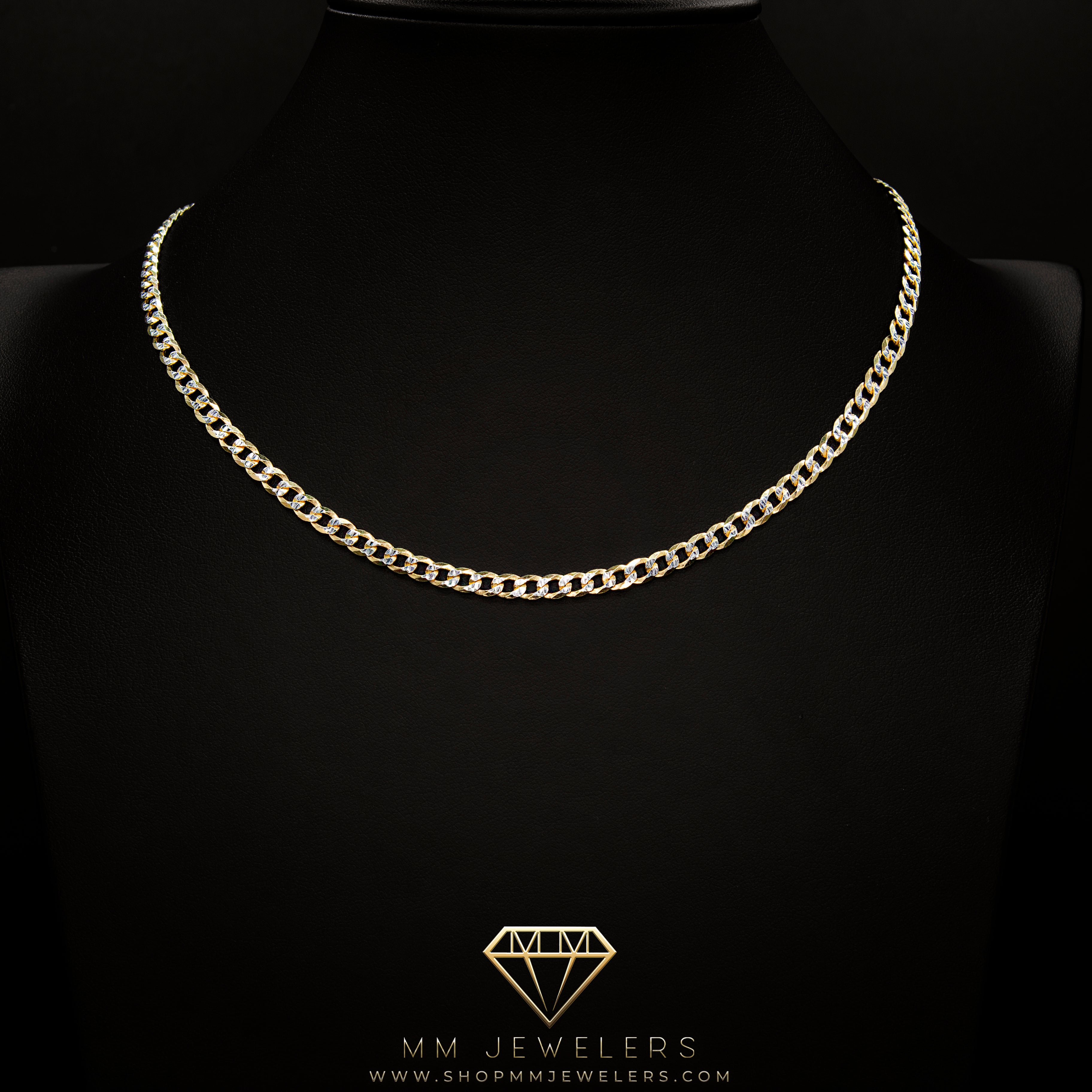 925GoldDiamondCutCubanNecklace 925GoldDiamondCutCubanNecklace