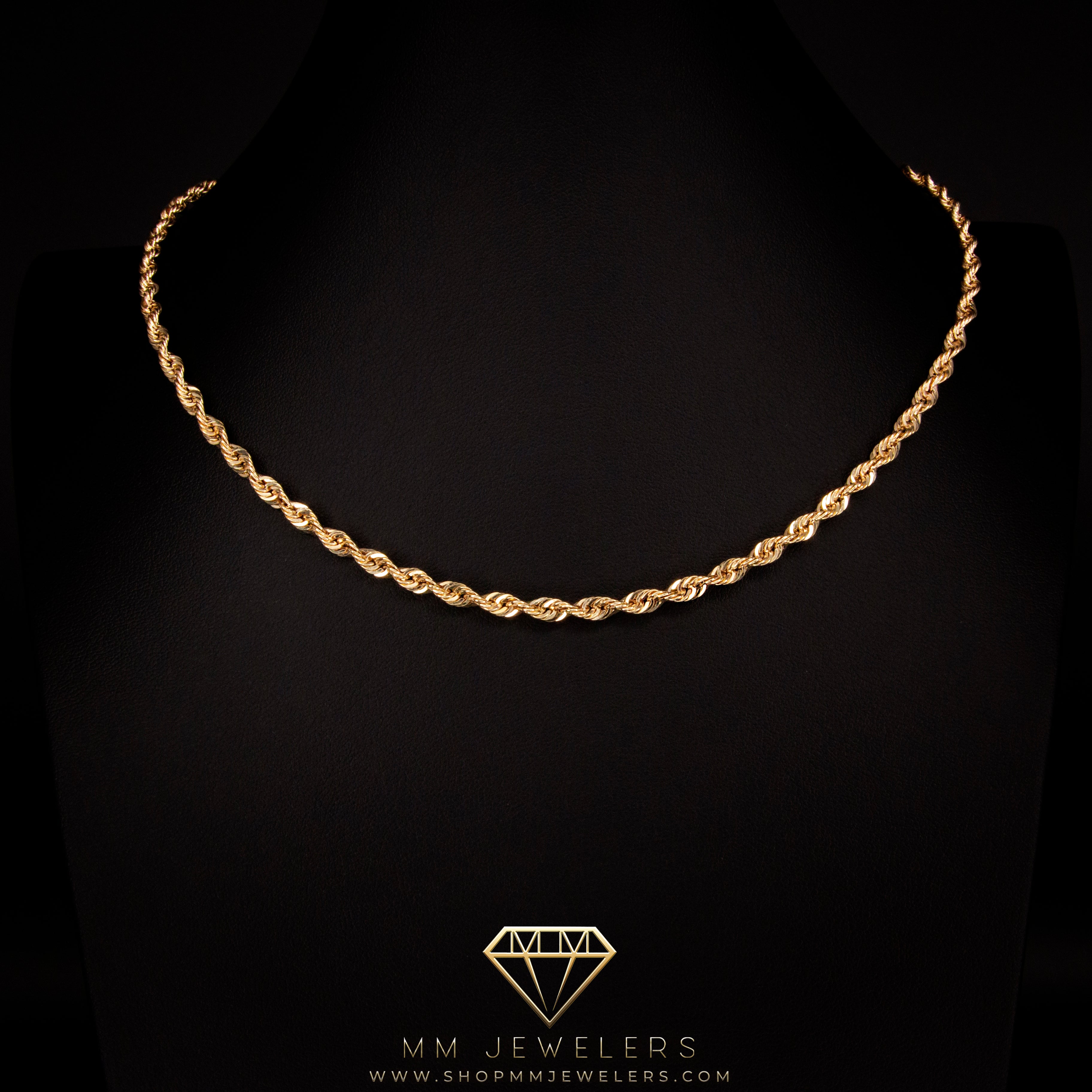 10k Gold Rope Necklace – MMJ
