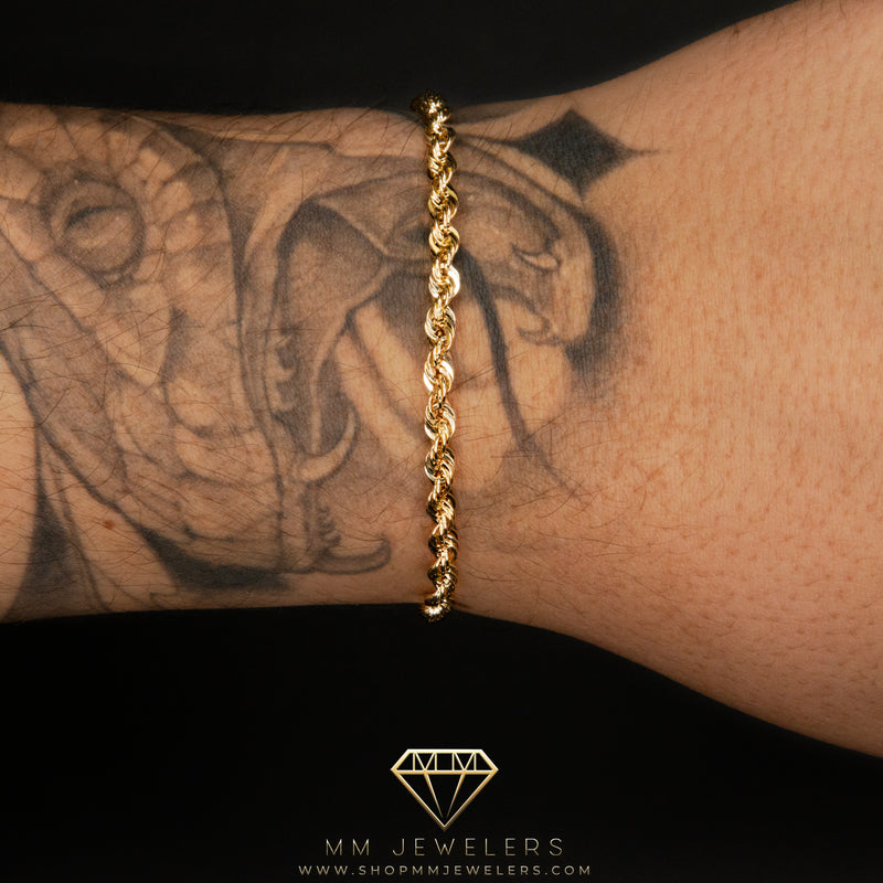10k Gold Rope Bracelet