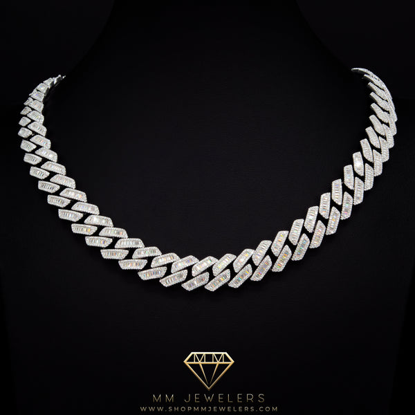 VVS 14mm Baguette Cuban Link Necklace