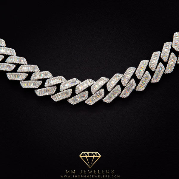 VVS 14mm Baguette Cuban Link Necklace