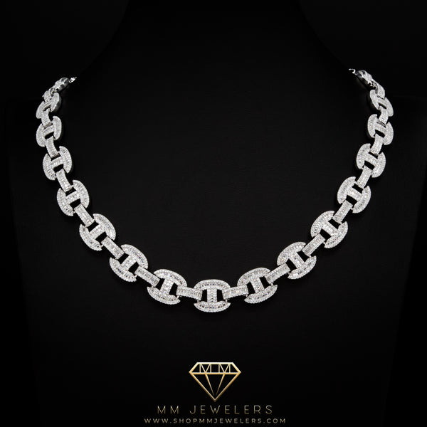 VVS 14mm Baguette Gucci Link Necklace