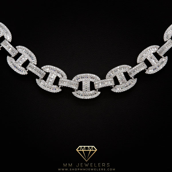 VVS 14mm Baguette Gucci Link Necklace