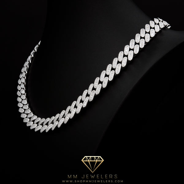 VVS 14mm Cluster Cuban Link Necklace