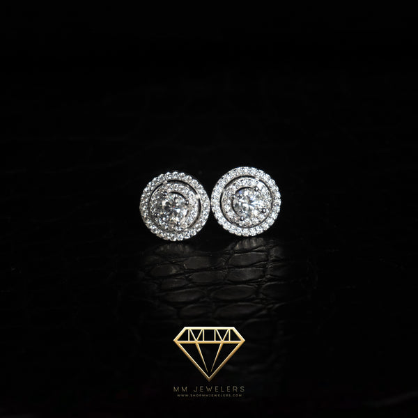 VVS Round Cluster Stud Earrings