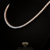 3mm Tennis Necklace in 925 Rose Gold