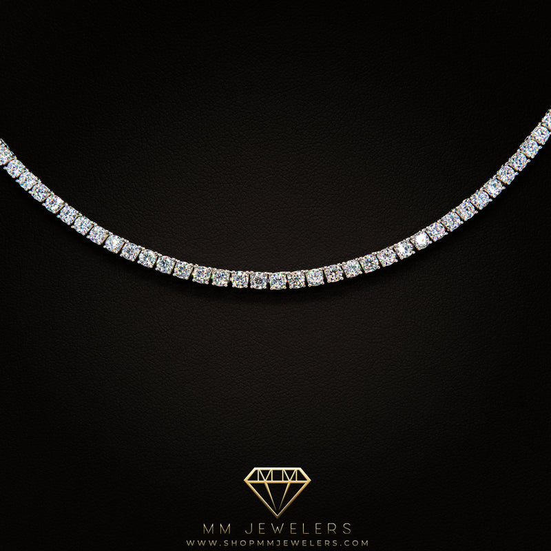 3mm Tennis Necklace in 925 White Gold