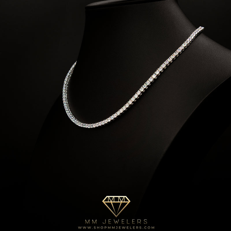 3mm Tennis Necklace in 925 White Gold