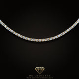 3mm Tennis Necklace in 925 Yellow Gold