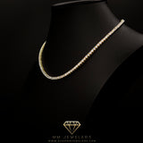 VVS 3mm Tennis Necklace in Yellow Gold