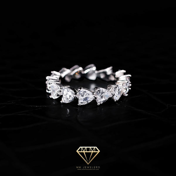 Silver heart ring