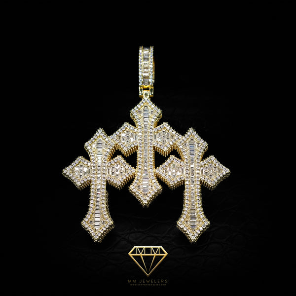 Triple cross Yellow Gold