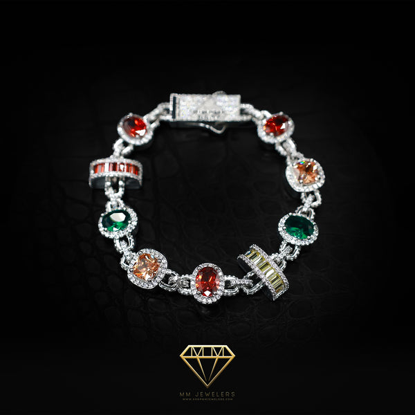 Multi color bracelet white  Gold