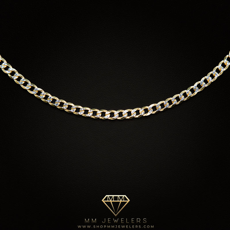 4mm Diamond Cut Cuban Necklace