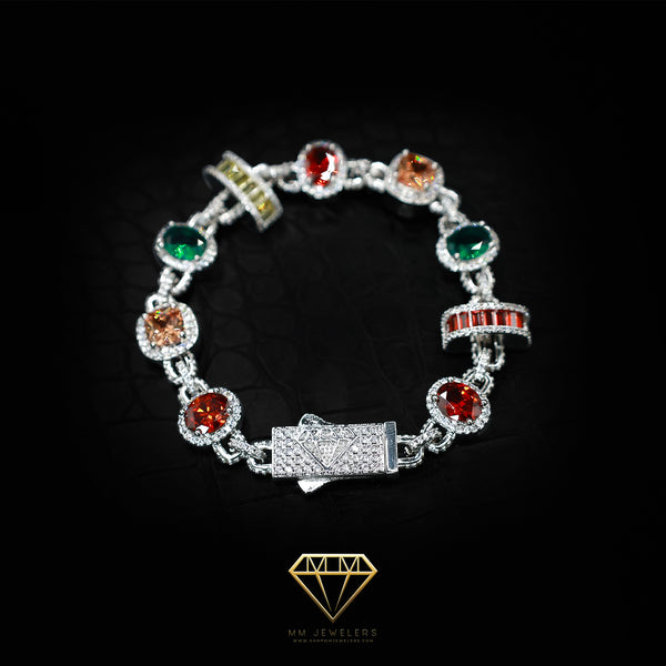 Multi color bracelet white  Gold