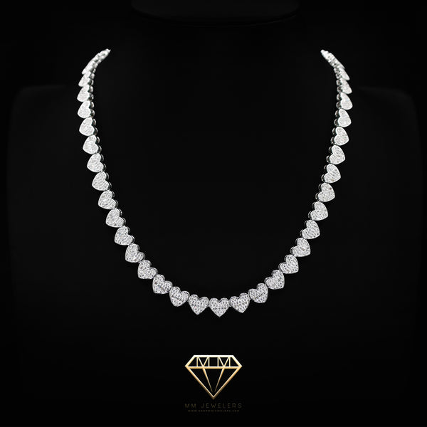 Baguette Heart  necklace 6mm