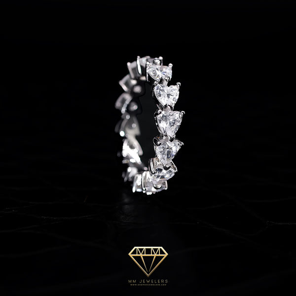 Silver heart ring