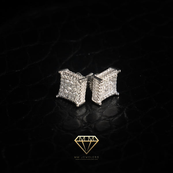 VVS Square  Cluster Stud Earrings