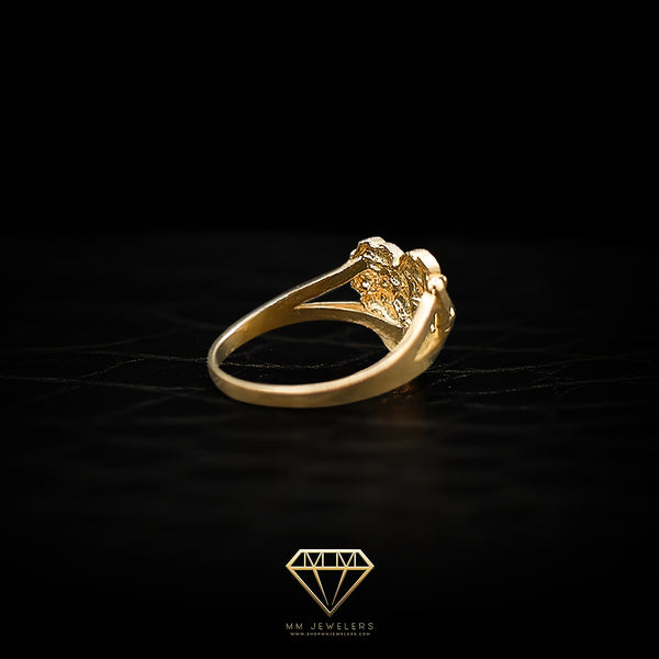 10k nugget heart ring