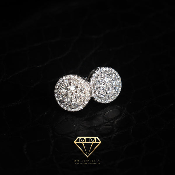 VVS Round Cluster Stud Earrings