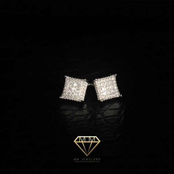 VVS Square  Cluster Stud Earrings