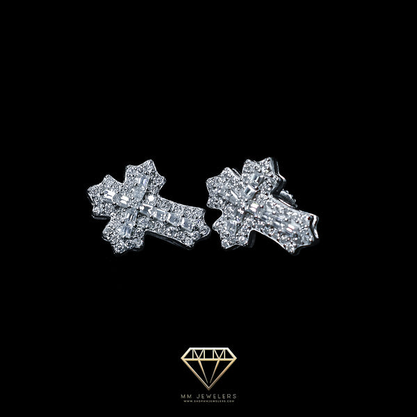 VVS Moisannite cross Stud Earrings
