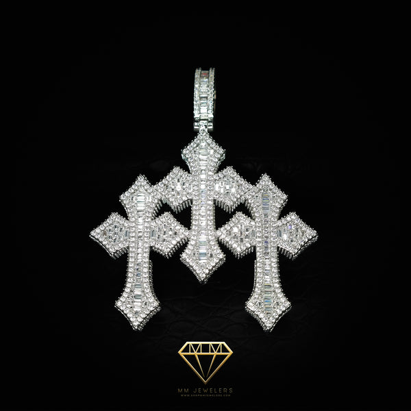 Triple cross White  Gold