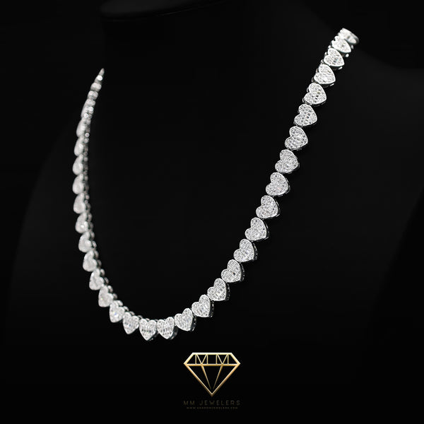 Baguette Heart  necklace 6mm