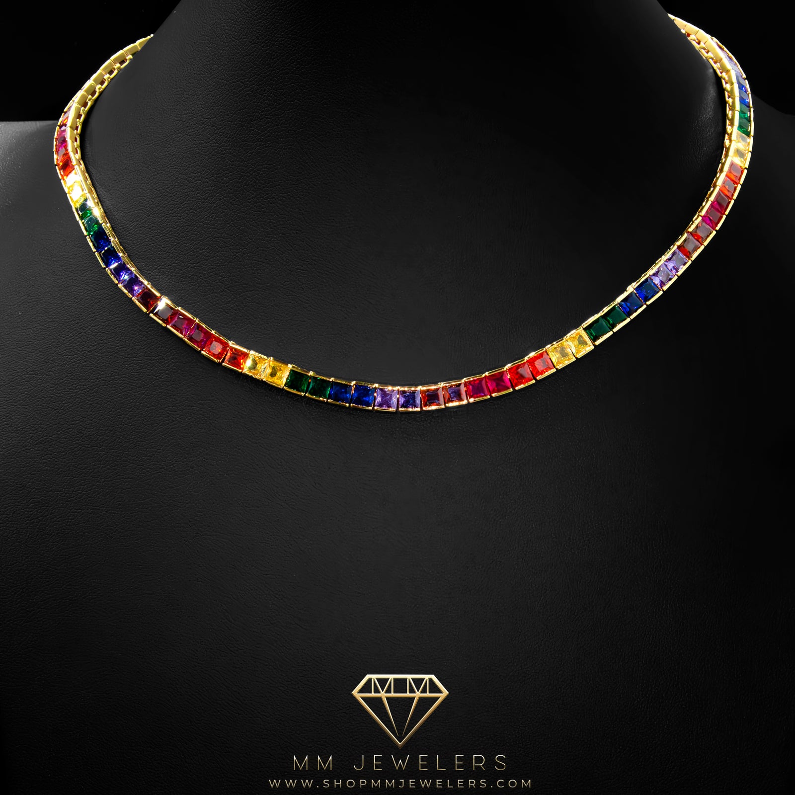 Multi color 6mm tennis chain Gold – MMJ