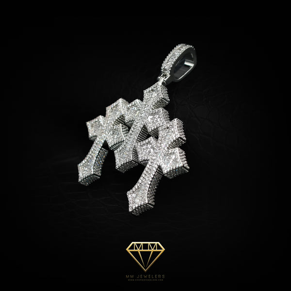 Triple cross White  Gold