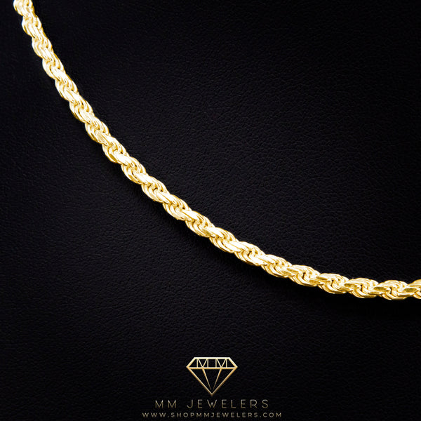 3mm Rope Chain in 925 Gold
