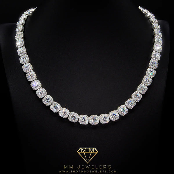 VVS Tennis Cluster Necklace