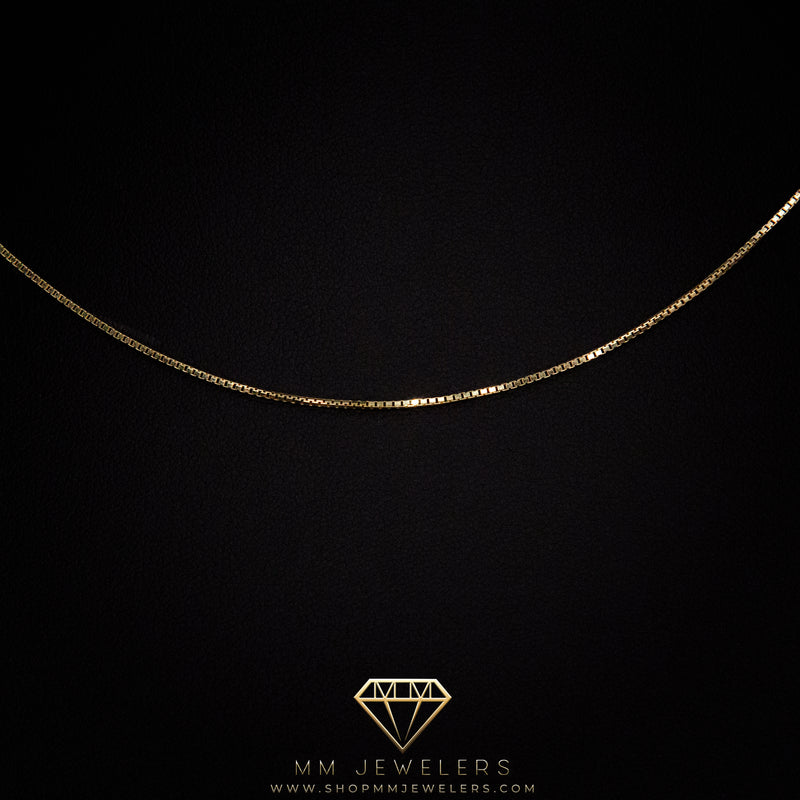 10k Gold Box Chain Necklace