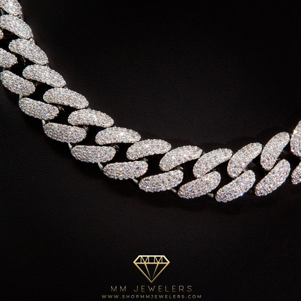 Cuban Link Chain (19mm) White Gold