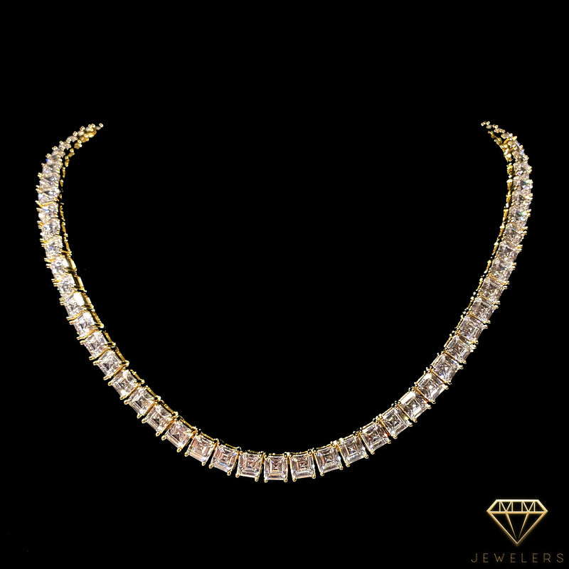 Baguette Tennis Chain (6mm) Yellow Gold