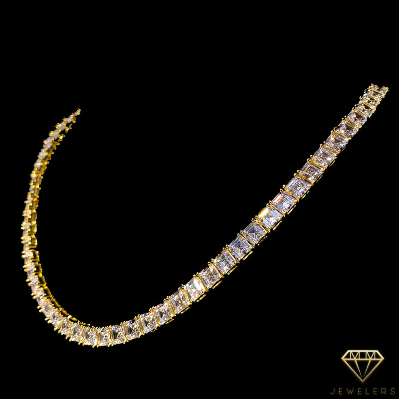Baguette Tennis Chain (6mm) Yellow Gold
