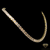 Baguette Tennis Chain (6mm) Yellow Gold