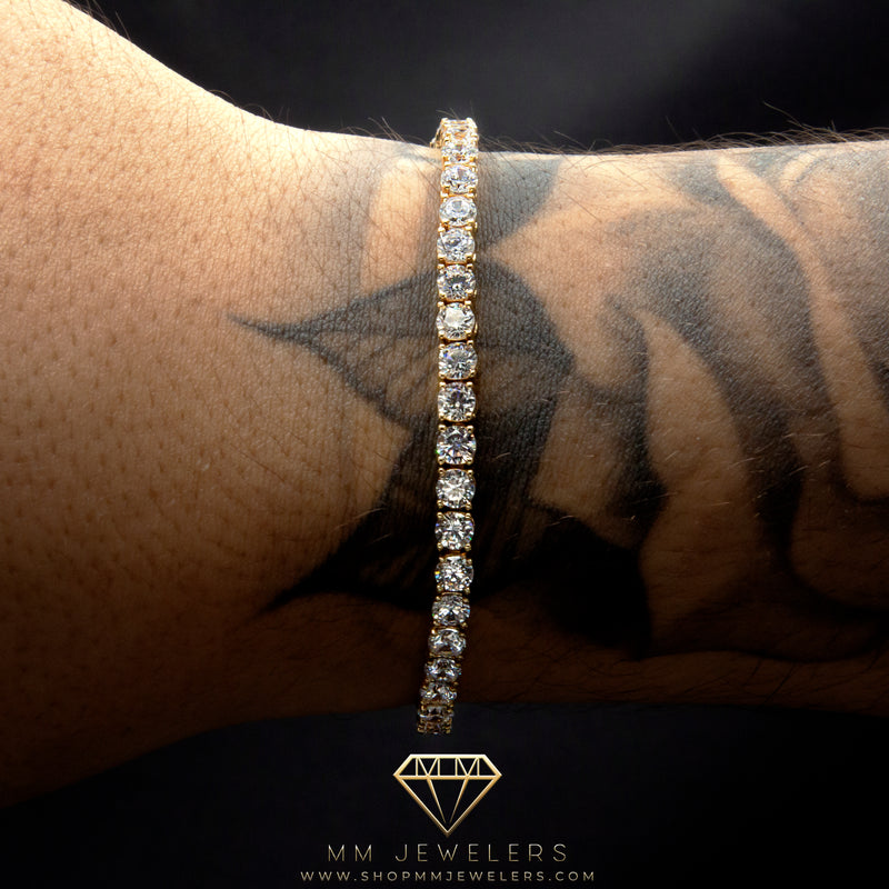4mm Tennis Bracelet in Yellow Gold