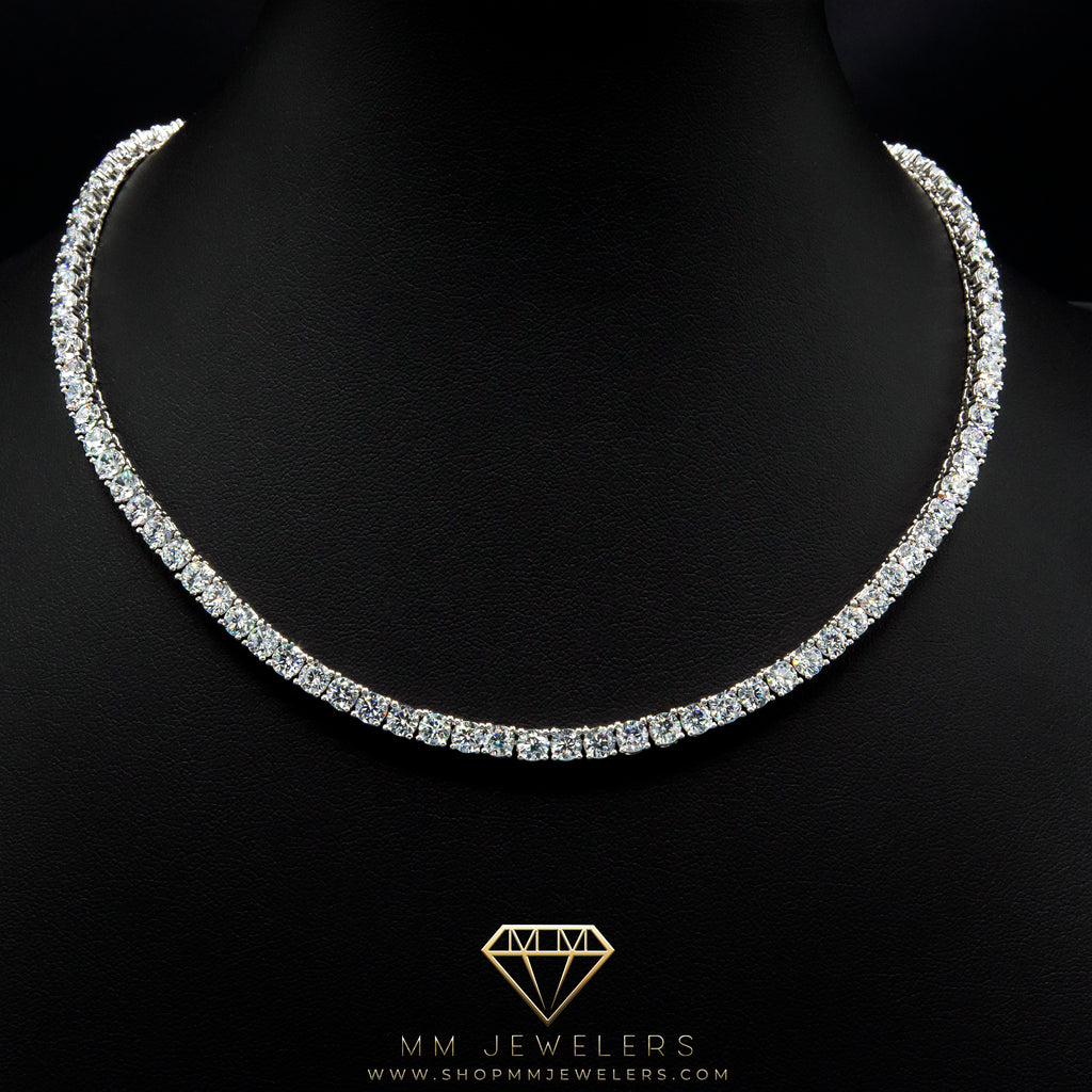 4mm Tennis Chain in White Gold – MMJ