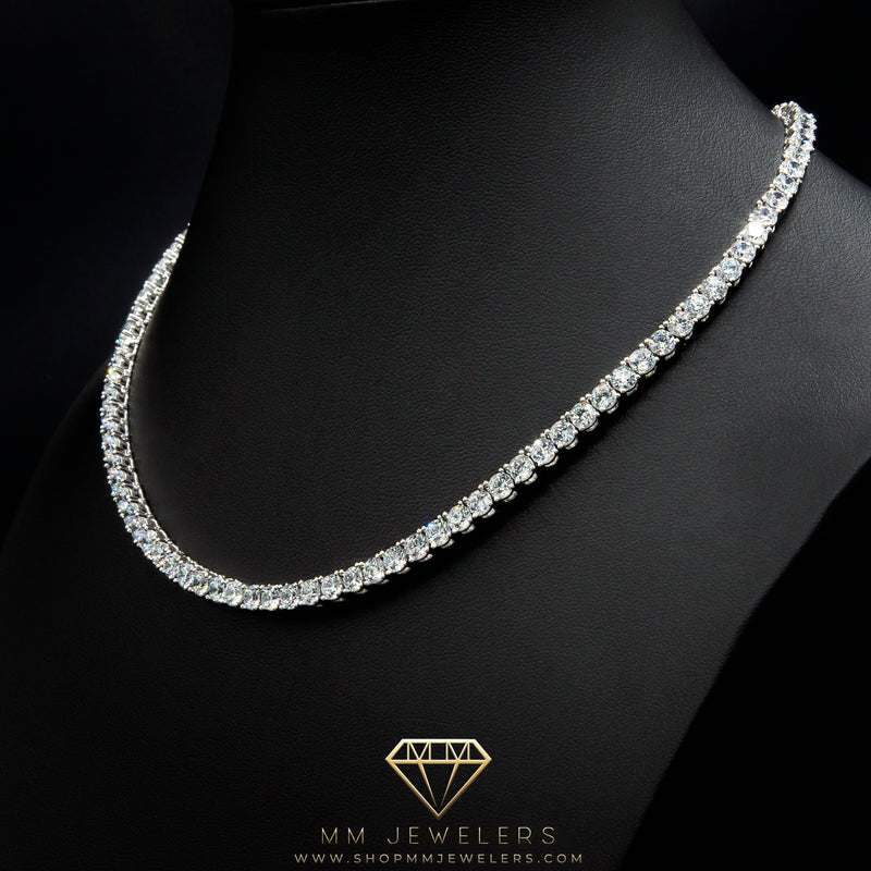 4mm Tennis Chain in White Gold
