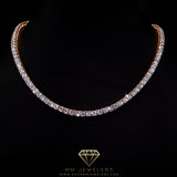 4mm Tennis Chain in Rose Gold (White Stones)