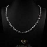 6mm Miami Cuban Necklace in White Gold
