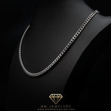 6mm Miami Cuban Necklace in White Gold