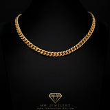 8mm Miami Cuban Necklace in Yellow Gold