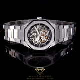 MMJ Skeleton Automatic Timepiece in Silver