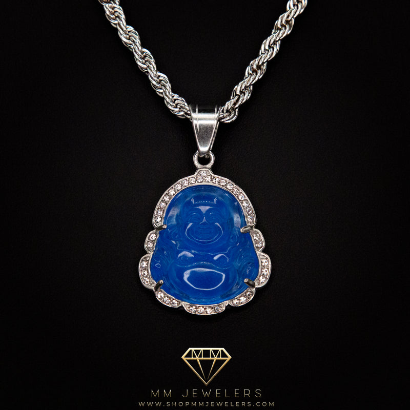 Buddha Pendant in White Gold