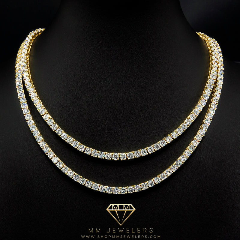 Dual 4mm Tennis Chain Bundle (Yellow Gold)