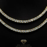 Dual 4mm Tennis Chain Bundle (Yellow Gold)