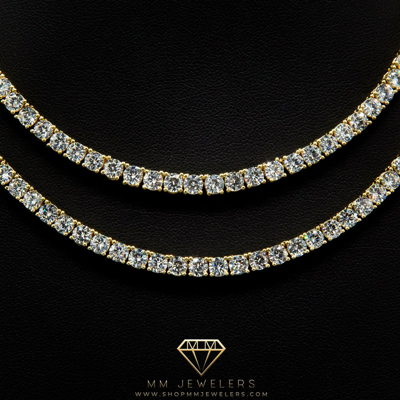 Dual 4mm Tennis Chain Bundle (Yellow Gold)