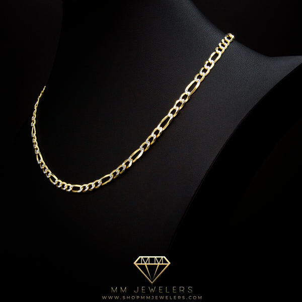 4mm Diamond Cut Figaro Necklace